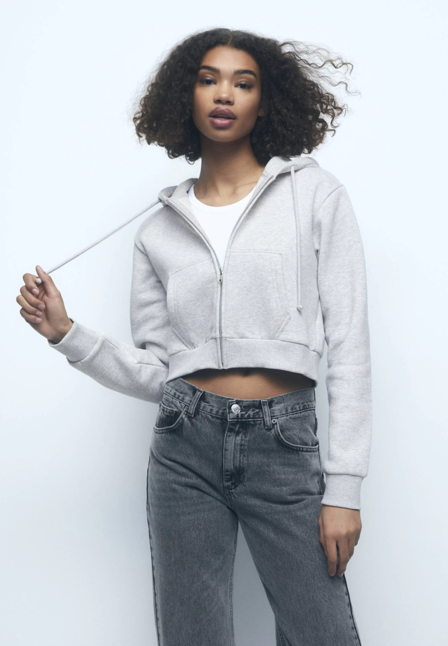 PULL & BEAR Sweater Met Rits - Dark Grey 1 PULL & BEAR Sweater Met Rits - Dark Grey