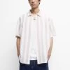 PULL & BEAR Striped Short Sleeve- Overhemd - Pink