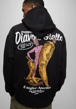 PULL & BEAR Diavolo Giallo- Hoodie - Mottled Black -PULL BEAR Winkel 6459d98e35c3491d92ed7e4035984d40