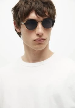 PULL & BEAR Round- Zonnebril - Black