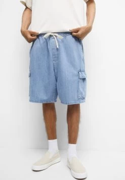 PULL & BEAR Waistband - Jeansshort - Stone Blue Denim