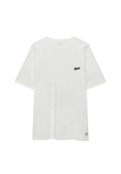 PULL & BEAR Short Sleeve Stwd - T-Shirt Print - White -PULL BEAR Winkel 656995cbabde43a5b5048ec906b588c0