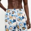 PULL & BEAR Floral Print - Zwemshorts - White