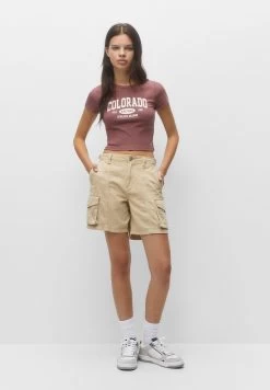 PULL & BEAR Colorado Short Sleeve - T-Shirt Print - Berry -PULL BEAR Winkel 660d5320977a4ecc84cce953bb90dff9