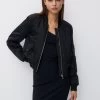 PULL & BEAR Zipped Basic- Bomberjacks - Black