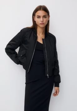 PULL & BEAR Zipped Basic- Bomberjacks - Black