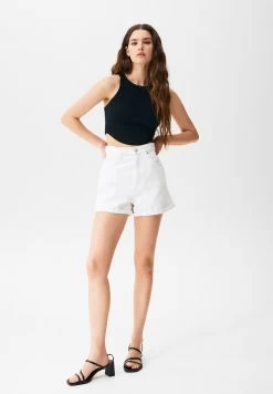 PULL & BEAR High Waist Paperbag- Jeansshort - White -PULL BEAR Winkel 68a7ea7f2b794fb1a89b5b19431f21bb