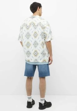 PULL & BEAR Print Short Sleeve - Overhemd - White -PULL BEAR Winkel 69f849112d2d46faa0cb32118abf8594