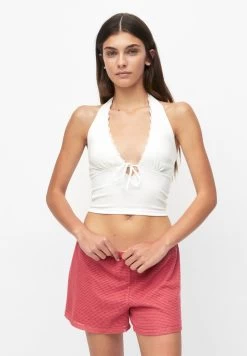 PULL & BEAR Halter Crop - Top - White