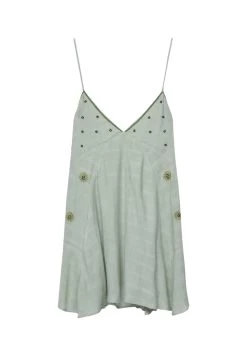 PULL & BEAR Short Strappy Beaded- Jurk - Light Green -PULL BEAR Winkel 6a46c4756e714d25b17222269b3394e1