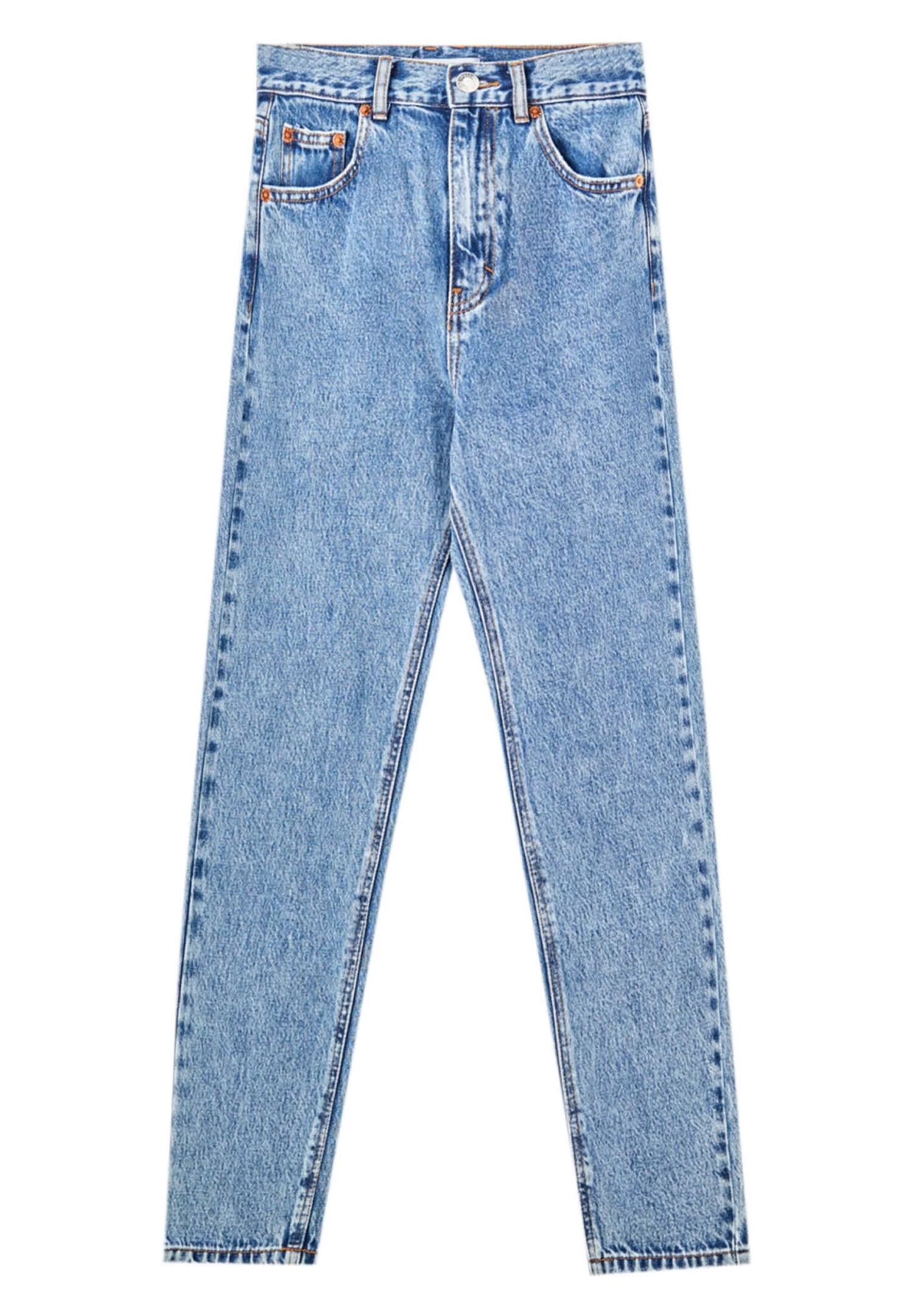 PULL & BEAR Mom Fit - Jeans Tapered Fit - Blue Denim 6 PULL & BEAR Mom Fit - Jeans Tapered Fit - Blue Denim - Afbeelding 6