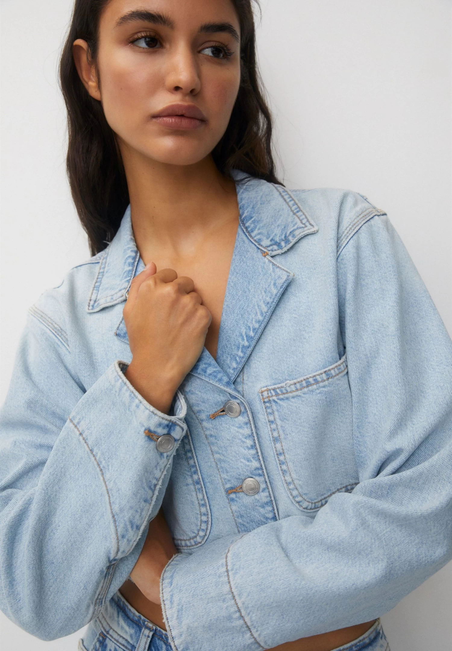 PULL & BEAR Cropped- Spijkerjas - Light-Blue 4 PULL & BEAR Cropped- Spijkerjas - Light-Blue - Afbeelding 4