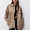 PULL & BEAR Oversize - Halflange Jas - Brown