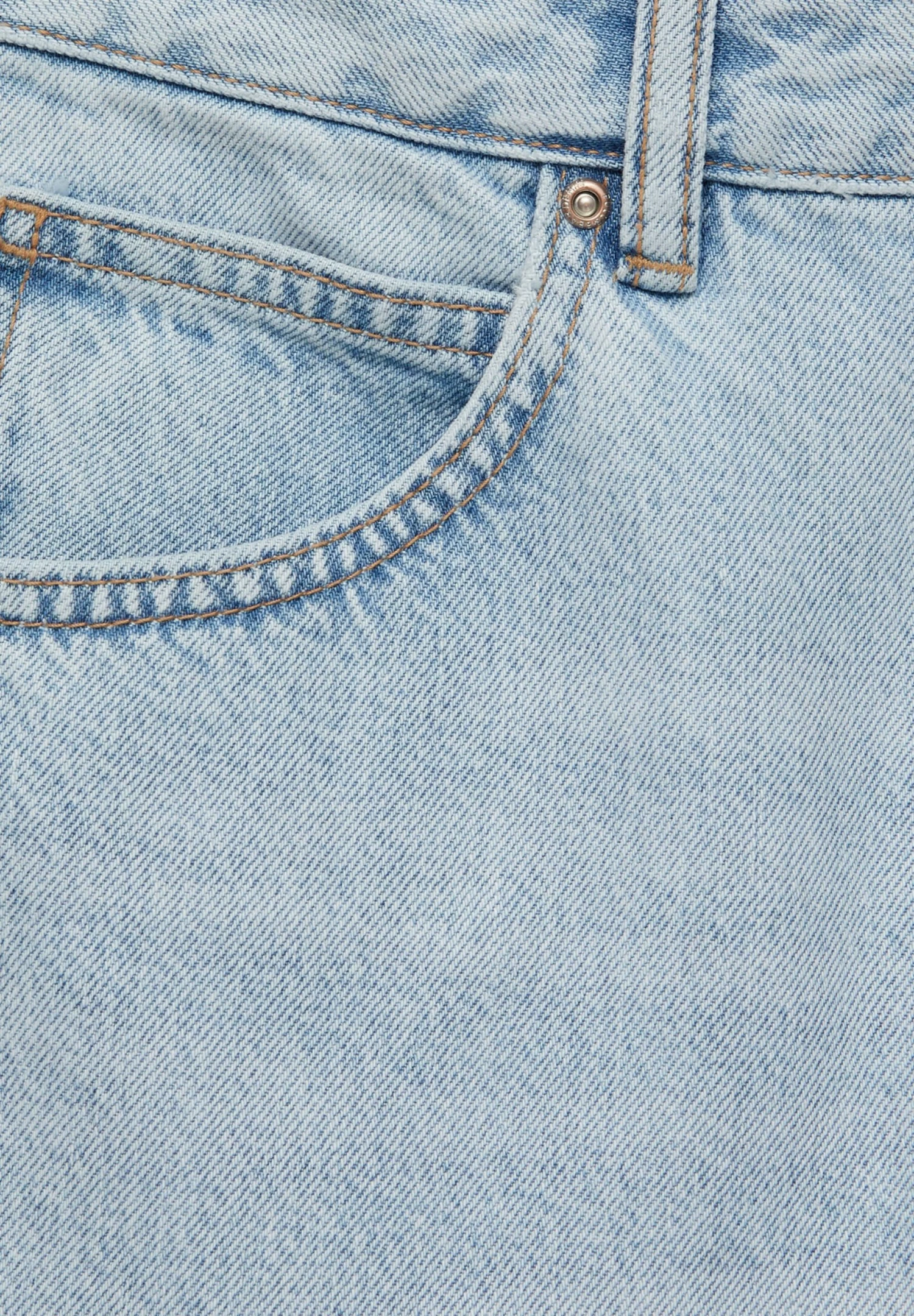 PULL & BEAR Mid-Waist Barrel- Straight Leg Jeans - Light Blue Denim 7 PULL & BEAR Mid-Waist Barrel- Straight Leg Jeans - Light Blue Denim - Afbeelding 7