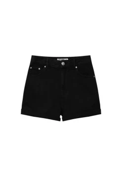 PULL & BEAR High-Waist Mom - Jeansshort - Black -PULL BEAR Winkel 6f8c4382afb8422e9c4477c29b8c257c