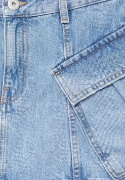 PULL & BEAR With Pockets - A-Lijn Rok - Stone Blue Denim -PULL BEAR Winkel 6f9049f1c2fb4b59bcab4b13243301c1