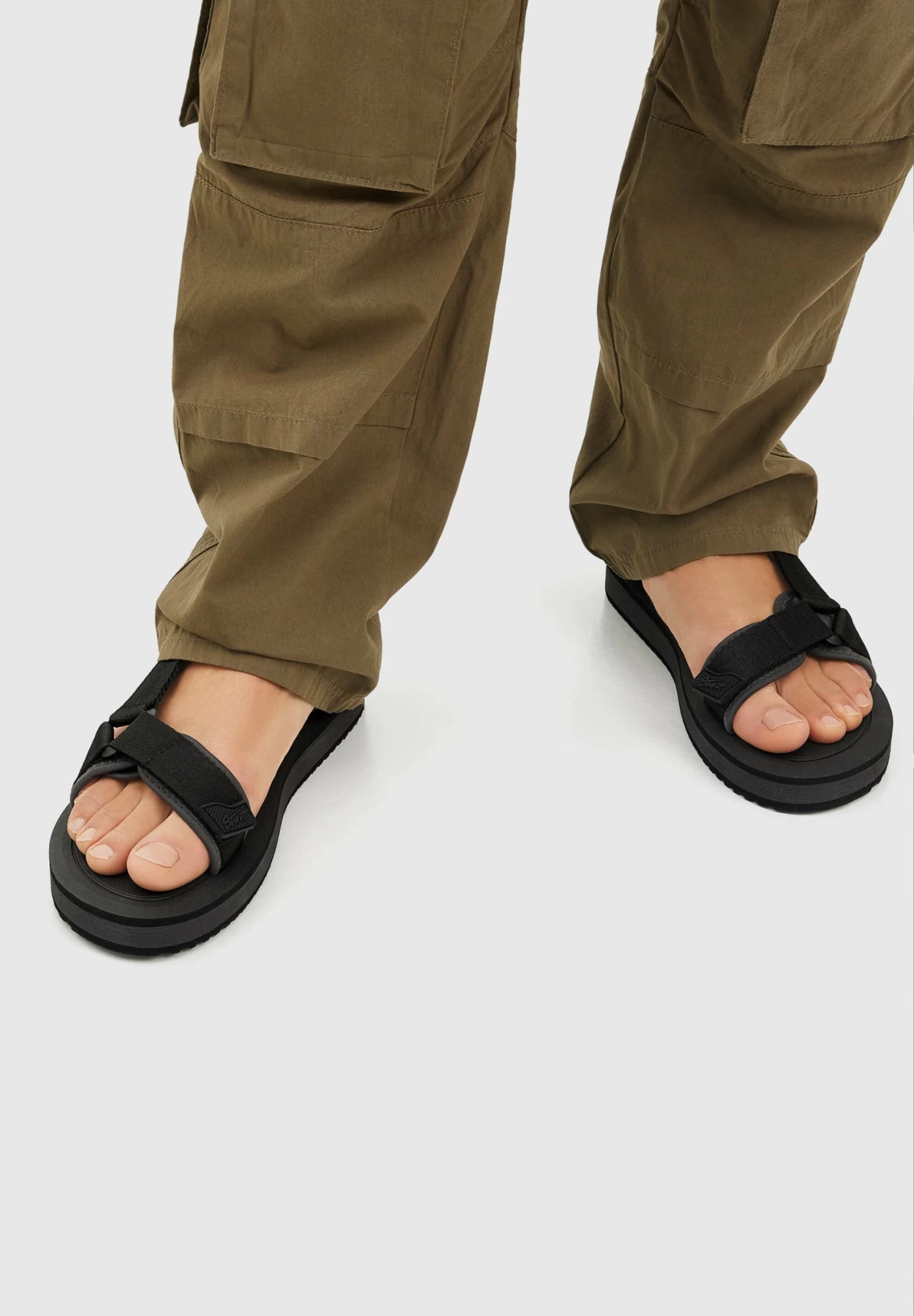 PULL & BEAR Contrast Technical - Sandalen - Black 1 PULL & BEAR Contrast Technical - Sandalen - Black