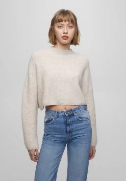 PULL & BEAR Trui - Mottled Beige