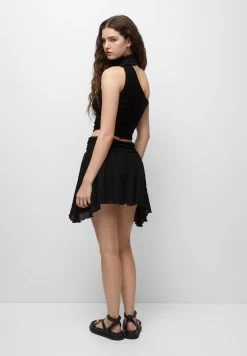 PULL & BEAR Asymmetric Mini- Minirok - Black -PULL BEAR Winkel 731b5101eec5455a9e7505424087b277