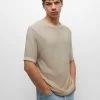 PULL & BEAR Short Sleeve- Trui - Ochre