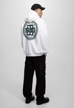 PULL & BEAR Printed - Hoodie - White -PULL BEAR Winkel 742f466fef3543818ac70e3dac72ca4c