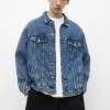 PULL & BEAR With Seam Detail - Spijkerjas - Blue Denim