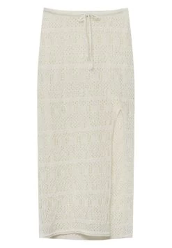 PULL & BEAR Crochet Midi - Kokerrok - Beige -PULL BEAR Winkel 74fabf16c9eb4af2a85bf23452fa1a6b