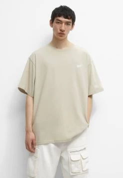 PULL & BEAR With Stwd Logo - T-Shirt Basic - Sand -PULL BEAR Winkel 771116594dac42169b3388834f4899c4