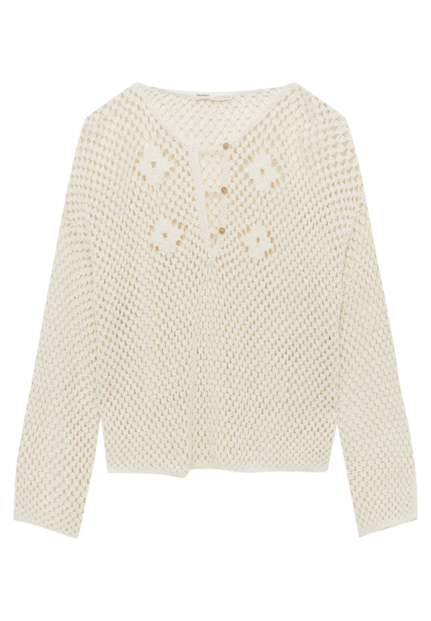 PULL & BEAR Crochet - Trui - Beige 7 PULL & BEAR Crochet - Trui - Beige - Afbeelding 7