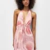 PULL & BEAR Short Tie Dye Halter- Jurk - Pink