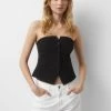 PULL & BEAR Smart Strapless - Top - Black