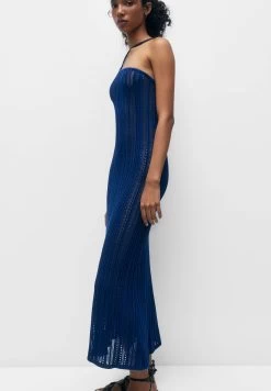 PULL & BEAR Long Asymmetric - Maxi-Jurk - Dark Blue -PULL BEAR Winkel 7bb444b4850d4b8386bf3ec8bf07e281