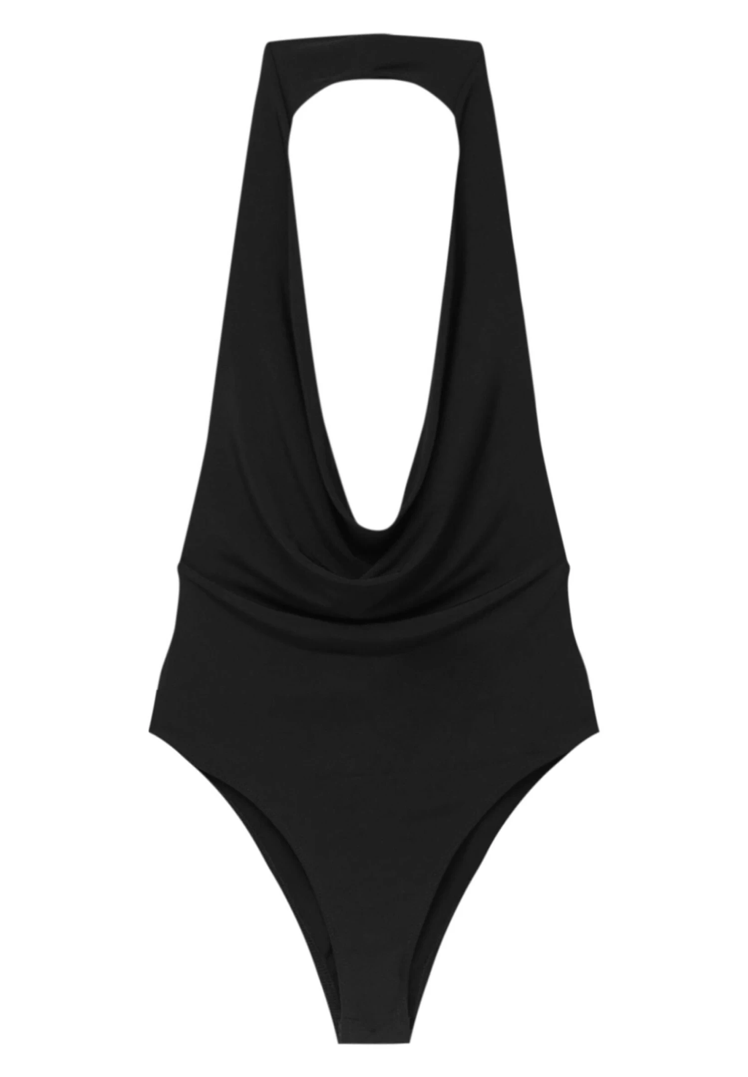 PULL & BEAR Draped Halter Neckline - Blouse - Black 5 PULL & BEAR Draped Halter Neckline - Blouse - Black - Afbeelding 5