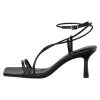 PULL & BEAR Tacón Tiras - Sandalen - Black