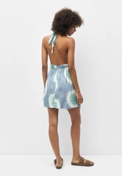 PULL & BEAR Short Tie Dye Halter- Jurk - Blue -PULL BEAR Winkel 7ee9d34d099b4638b16b131652831982