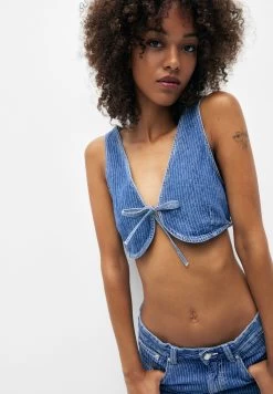 PULL & BEAR Cropped Striped - Bodywarmer - Blue Denim 10 PULL & BEAR Cropped Striped - Bodywarmer - Blue Denim -PULL BEAR Winkel 7ffb5d92e3b64f87a868ae2796eaeb20