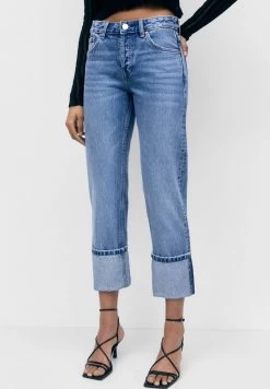 PULL & BEAR Straight Leg Jeans - Blue Denim