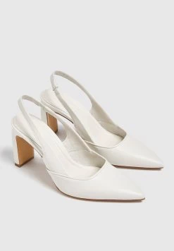 PULL & BEAR Heeled Slingback- Hoge Hakken - White -PULL BEAR Winkel 80a3b0f701a74b97895ffddd0a6779de