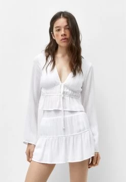 PULL & BEAR With An Elasticated Waist - Blouse - White