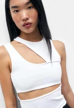 PULL & BEAR Cut-Out With Double Straps - Top - White -PULL BEAR Winkel 8265d94ea78e427496add594b270fd06