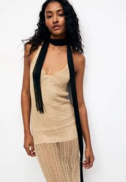 PULL & BEAR Sparkly Thin - Sjaal - Black