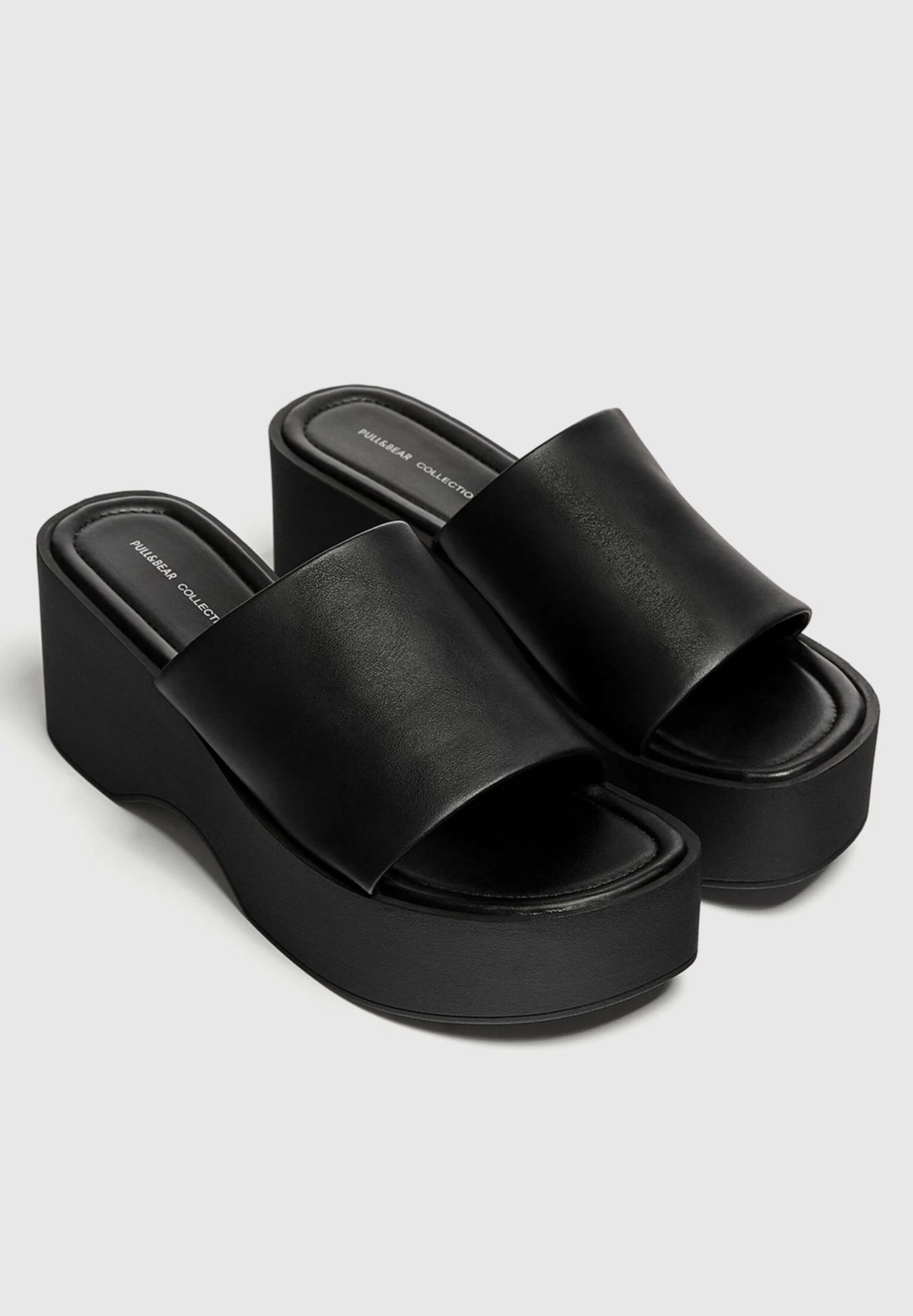 PULL & BEAR Platform - Muiltjes Met Hak - Black 2 PULL & BEAR Platform - Muiltjes Met Hak - Black - Afbeelding 2