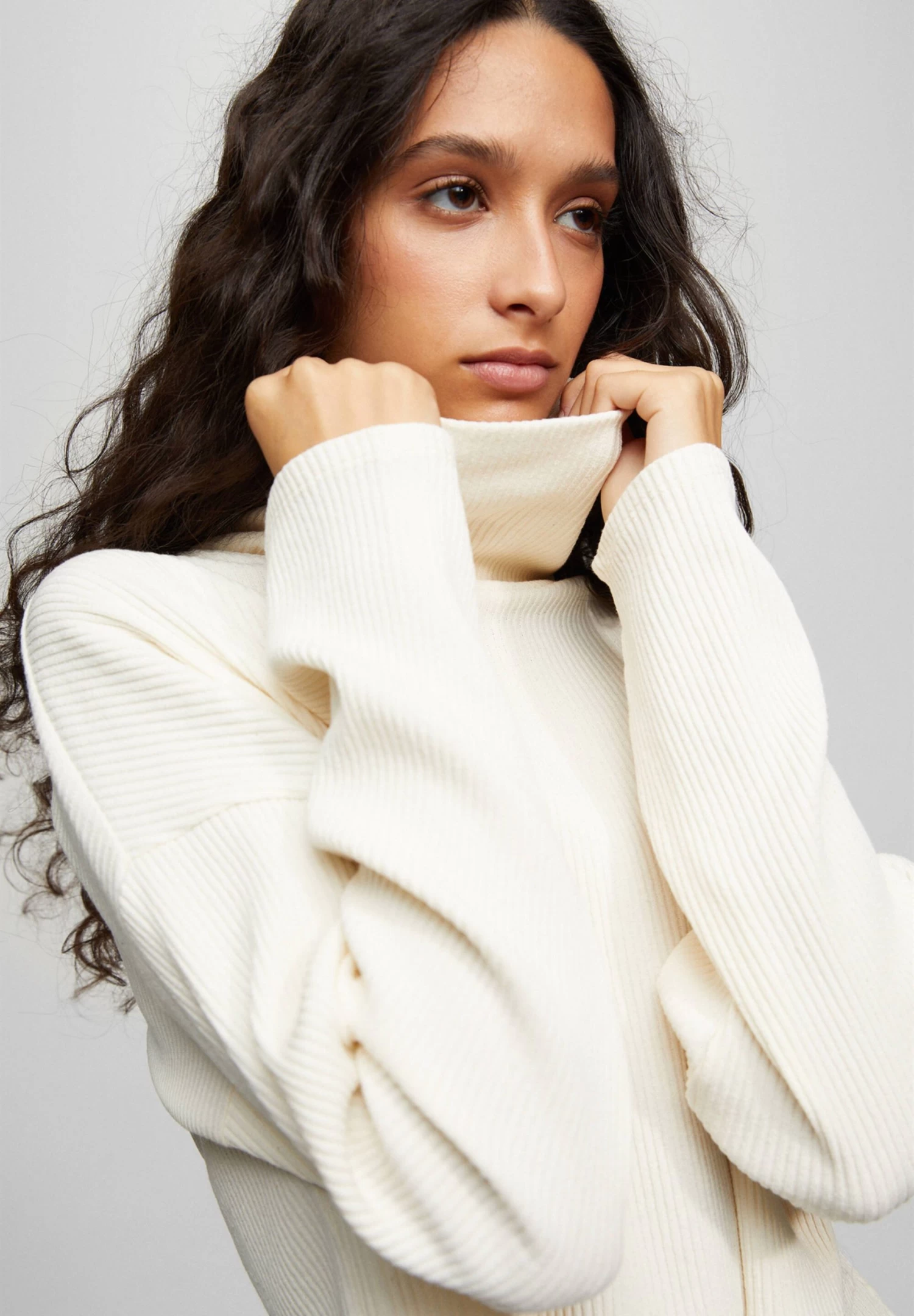 PULL & BEAR High Neck - Trui - Mottled Beige 4 PULL & BEAR High Neck - Trui - Mottled Beige - Afbeelding 4