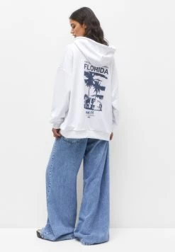 PULL & BEAR Hoodie - White