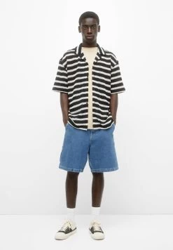 PULL & BEAR Striped - Overhemd - Black -PULL BEAR Winkel 860fad3dc2034d768a7bbbd770b8d1a1