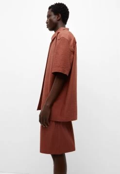 PULL & BEAR Short Sleeve Seersucker - Overhemd - Red -PULL BEAR Winkel 8683c73cfcb943eb8b366dc6b316ea48