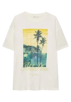 PULL & BEAR Short Sleeve With Photo - T-Shirt Print - White -PULL BEAR Winkel 87062fe63d31464f898411f2209f4621