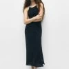 PULL & BEAR Strappy Halter - Maxi-Jurk - Black