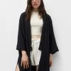 PULL & BEAR Long Kimono - Lichte Jas - Black
