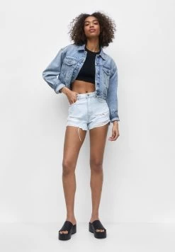 PULL & BEAR Ripped - Jeansshort - Stone Blue Denim -PULL BEAR Winkel 8a2c53c956df4b1bb3cddca4f2972008